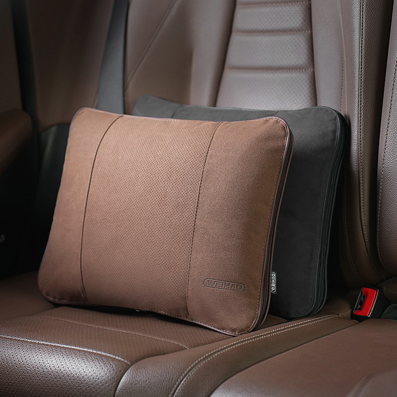 汽车抱枕a被子两用折叠加厚翻毛皮创意高档车载车用空调被腰靠头