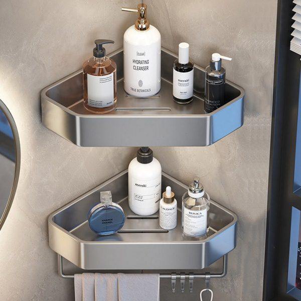 卫生间置物架三角篮免打孔浴室洗手间洗漱台洗澡间壁挂太空铝架子,家装主材,卫浴置物架,淘宝优惠券,粉丝福利购,淘宝优惠卷