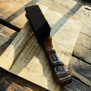 手工缝线一级鬃毛文玩马鬃刷橄榄核包浆上色专用