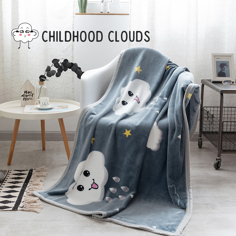 小毛毯冬a季加厚盖毯办公室午睡毯子珊瑚绒床单单人宿舍法兰绒午