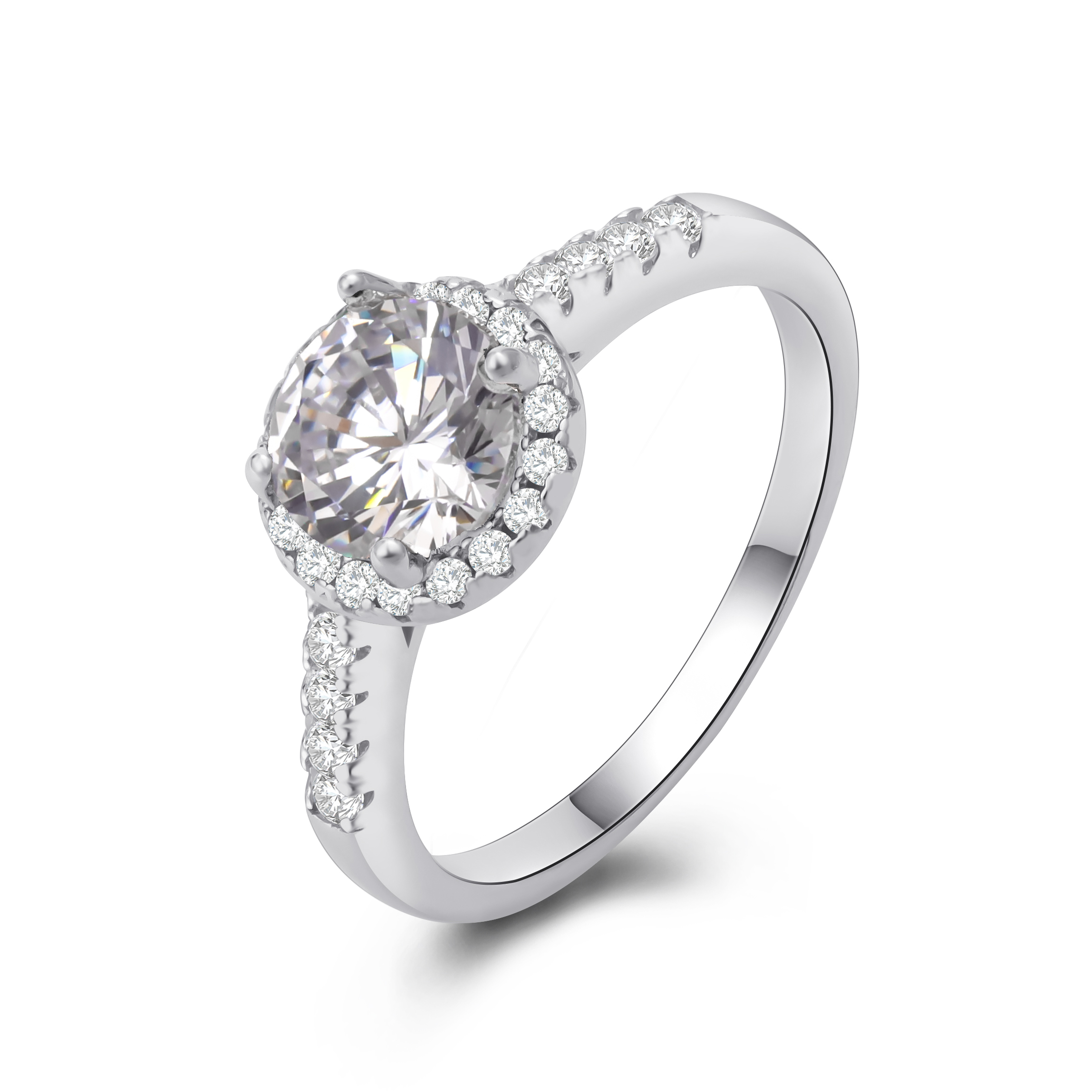 S925银白钻戒指女款时尚指环简约中性KAANJEWELRY经典百搭轻奢