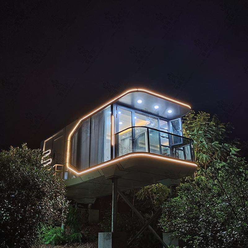 鲁班筑梦幻海景房 移动全屋智能酒店星空舱 山顶海边险滩太空舱