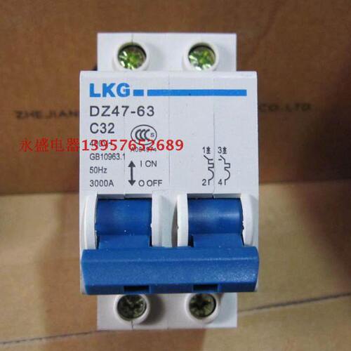 LKG 家用小型断路器DZ47-63 空气开关2P 3A5A10A16A20A32A40A63A