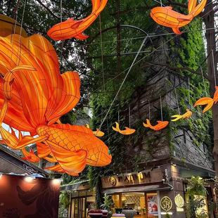 新年过年装饰大红灯笼户外防水树木挂灯街道亮化装饰布置氛围灯笼