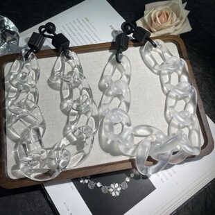 【蜜南】monies风中古vintage 轻奢资深手作多色长短植物树脂项链