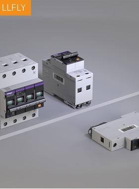 1P3P微型智能断路器空开 63KA短路漏电过载过压过温保护空气开关