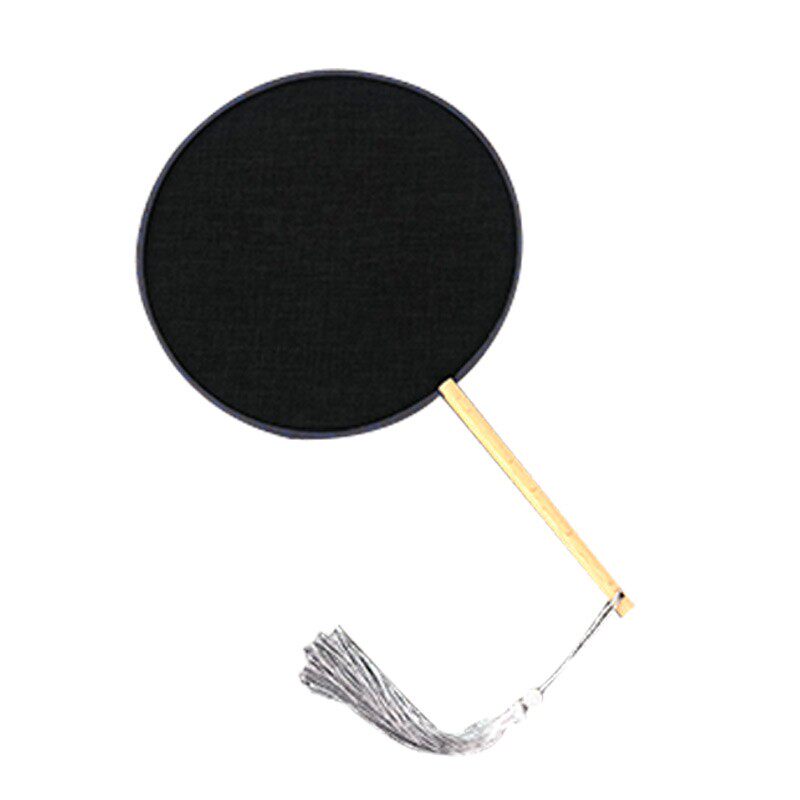 真丝刺绣团扇diy手工双面绣古风圆形绣花扇子空白自绣团扇包邮