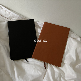 本子事多自律青年 复古文艺pu软皮办公学生A5记事本手账本
