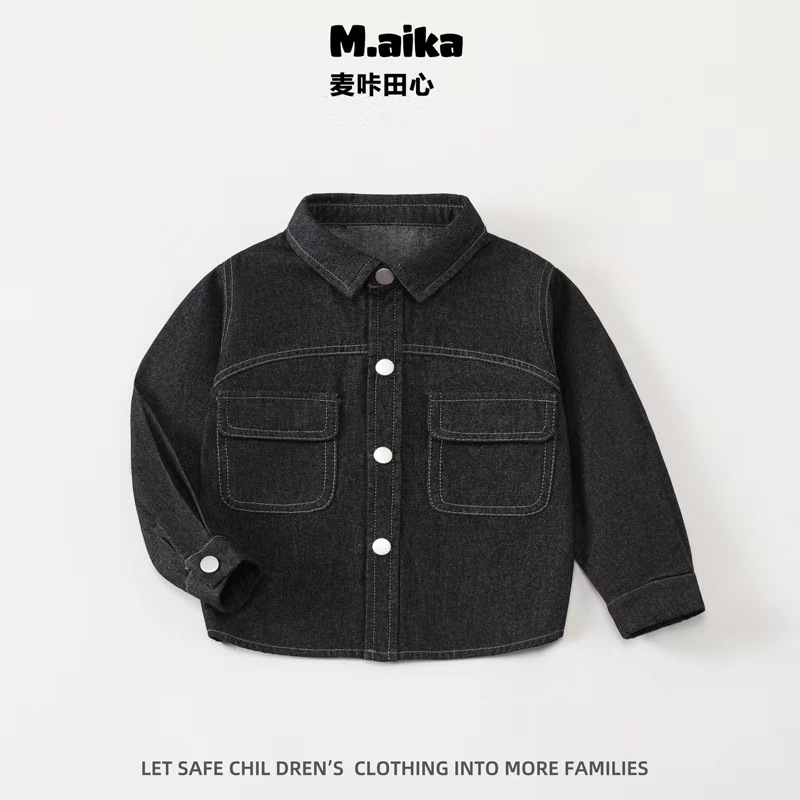 838男童春秋新款儿童牛仔外套简约大气上衣韩版洋气潮