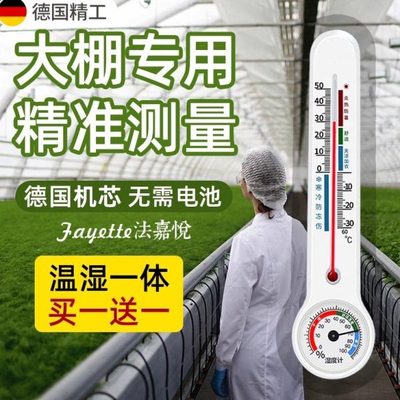 德国大棚专用温度养殖场温湿度计室内外壁挂式挂墙空气温湿度计