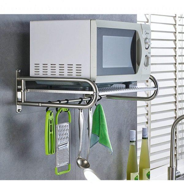 厨房微波炉架置物架壁挂式烤箱架支架不锈钢用品搁物架悬挂托,厨房/烹饪用具,微波炉置物架,淘宝优惠券,粉丝福利购,淘宝优惠卷