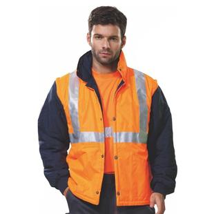 安大叔 B008新雪丽 三合一高警示多功能暖绒防寒服保暖反光服