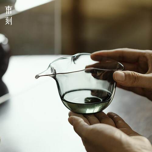 高硼硅玻璃公道杯葫芦形茶海家用均杯匀杯茶道配件不烫手公杯