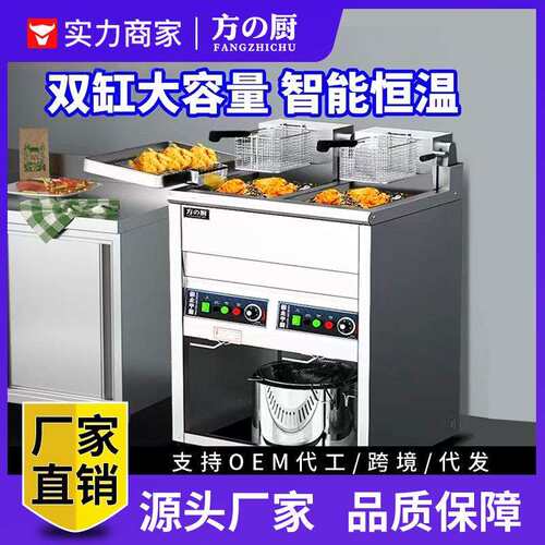 立式电热20升20LF-2可后翻大容量智能电炸炉双缸炸鸡/鸡翅油条