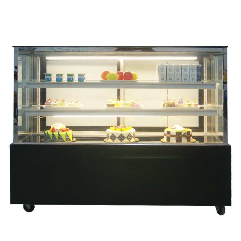 蛋糕柜1米直角柜冷藏柜展示柜水果柜凉菜柜保鲜柜后开门黑色白色