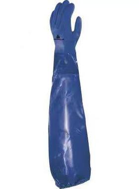 代尔塔201766 PVC涂层棉衬里长筒62厘米耐酸碱防化劳保工作手套