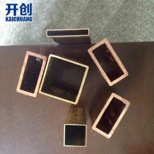 切割H62黄铜扁管 矩形四方黄铜管 紫铜方管20*20*2 30*30 40*40mm