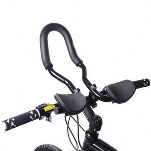 自行车铝合金连体式休息把/TT把/铁三把/单车配件装备副把