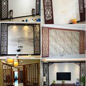 隔断 定做 东阳仿古木雕 圆洞门 客厅玄关 月洞门 中式 屏风 镂空