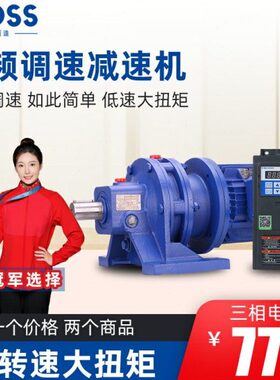 普斯BWD调速摆线针轮减速机三相380v变频器铜芯变速低速马达卧式