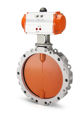 气动粉尘蝶阀粉体蝴蝶阀DN100 150 200 250 300单双法兰V2FS/V1FS