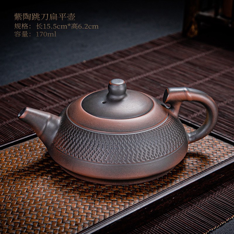 精品紫陶茶壶大号单壶功夫茶具钦州紫泥坭兴陶纯手工紫砂壶西施壶