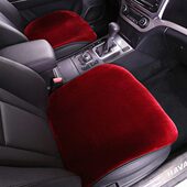 冬季 汽车坐垫单片无靠背三件套冬天短毛绒通用座垫女防滑保暖免绑