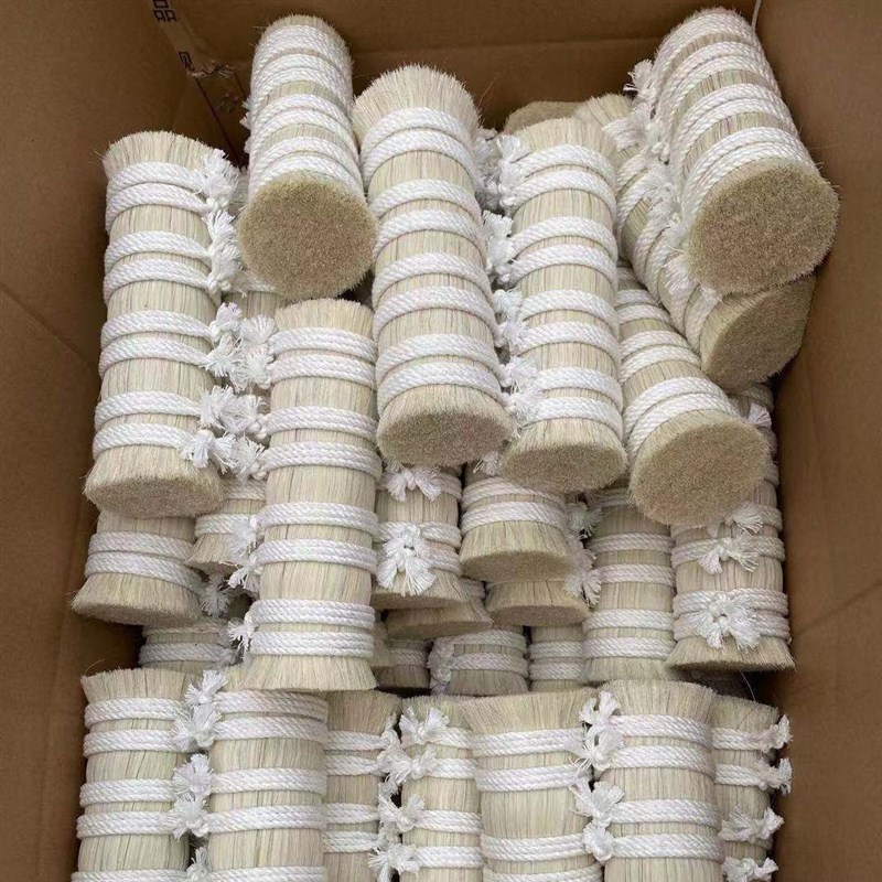 白马鬃纯马尾毛定制混和塑料丝马尾毛植毛刷子原料动物鬃毛厂家