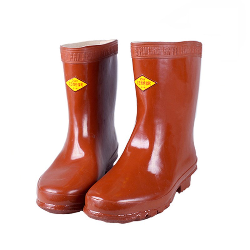 双安25KV电绝缘靴电工中筒靴带电作业橡胶防滑安全舒适劳保安全鞋