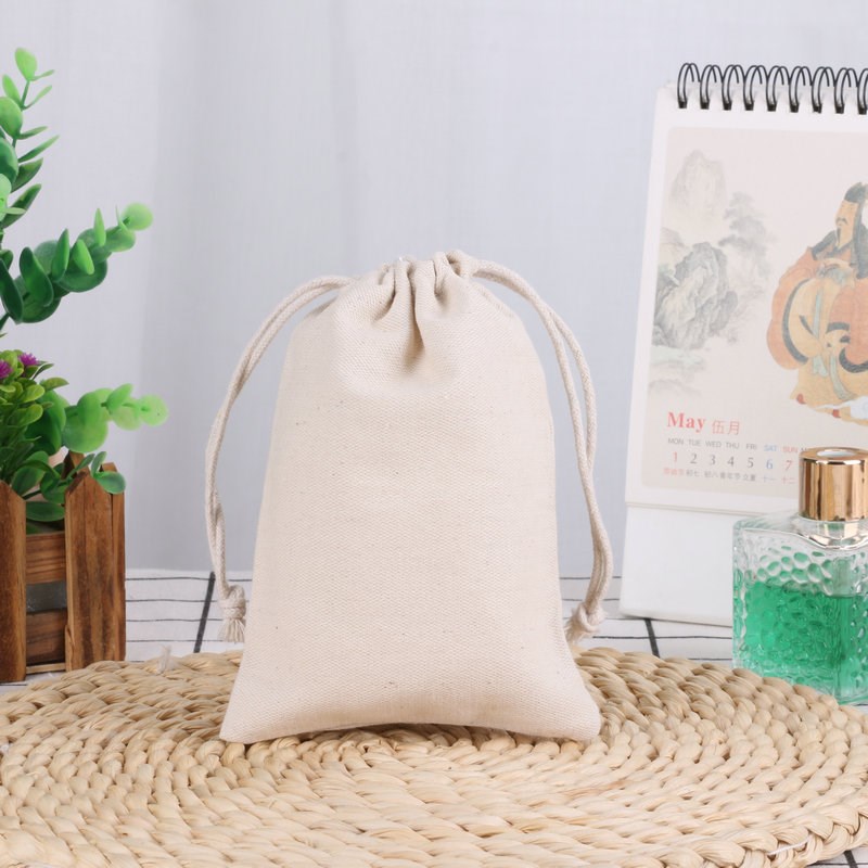 麻布袋帆布束口袋小布袋抽绳袋收纳袋棉布大米袋子文玩包装袋定制