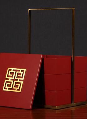 新中式创意家居合金首饰提盒摆件 样板房收纳装饰盒软装饰品摆设