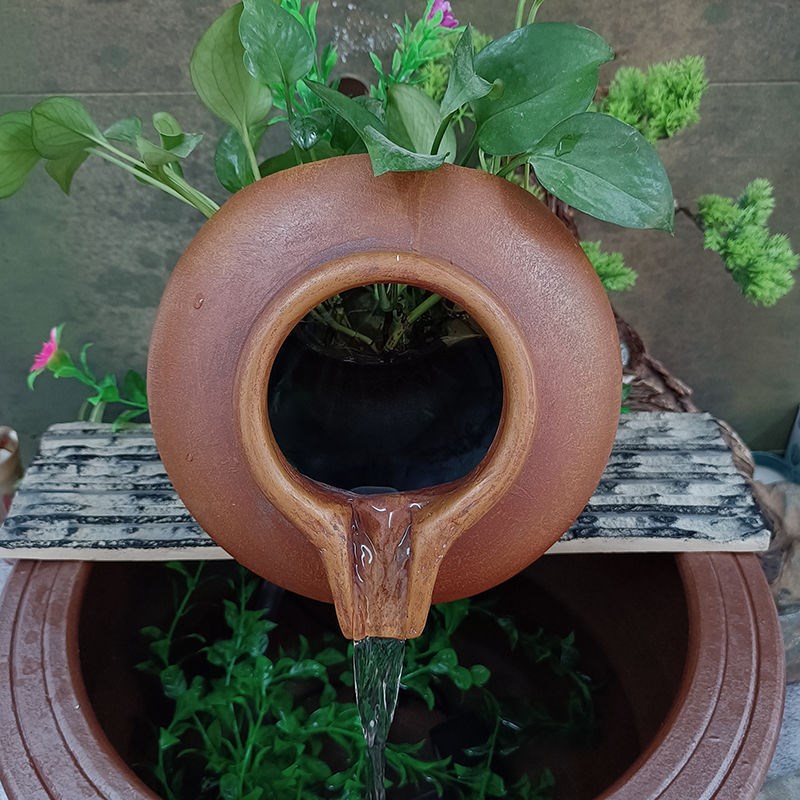 KI9S陶瓷鱼缸流水盆古风陶罐古法养鱼罐庭院花盆水培水缸鱼池水循