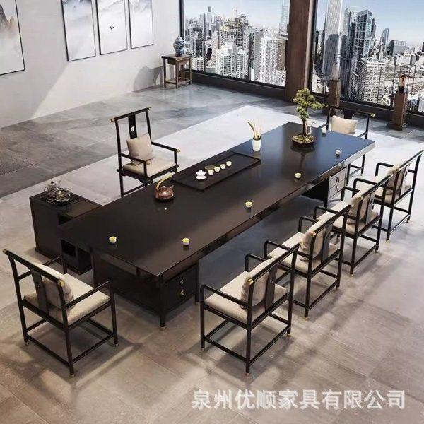实木茶桌椅组合黑檀色公室茶室茶台家用新中式接待大板泡茶桌,商业/办公家具,茶台/茶桌,淘宝优惠券,粉丝福利购,淘宝优惠卷