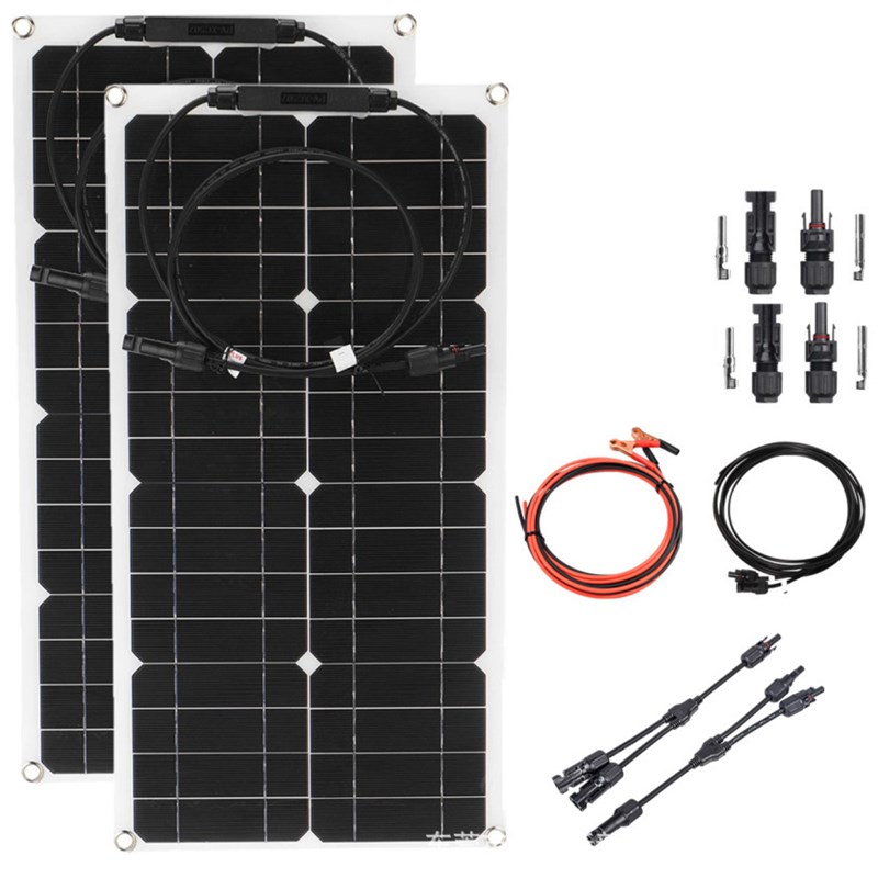 25W18V太阳能光伏单晶t大功率太阳能电池板户外应急电源太阳能充