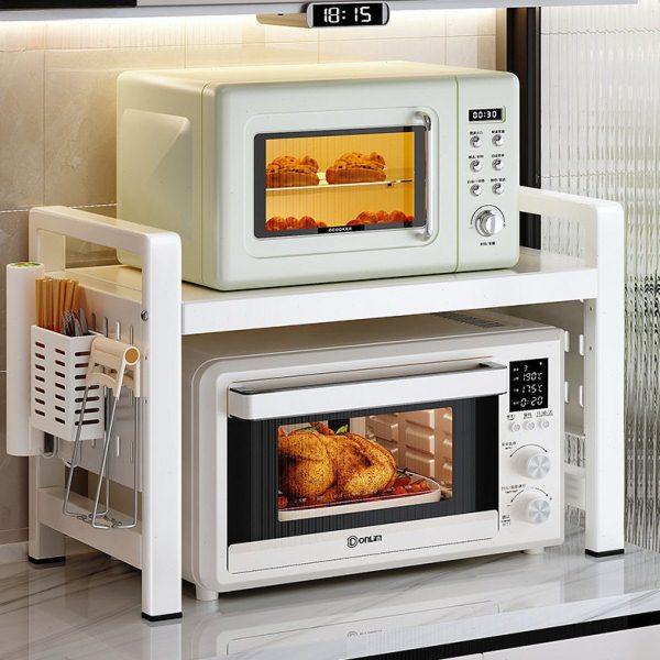 厨房微波炉架子置物架多功能家用台面烤箱伸缩双层收纳支架,厨房/烹饪用具,微波炉置物架,淘宝优惠券,粉丝福利购,淘宝优惠卷