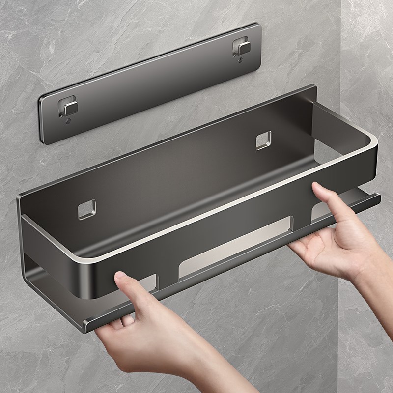 304不锈钢浴室置物架可拆卸x卫生间壁挂式免打孔洗漱台收纳置物架