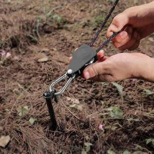 帐篷滑轮调节天幕绳防风绳止动扣升降野营绳户外植物灯挂绳