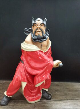 石湾陶瓷持剑钟馗摆件工艺家居客厅新中式装饰品玄关会所软装摆设