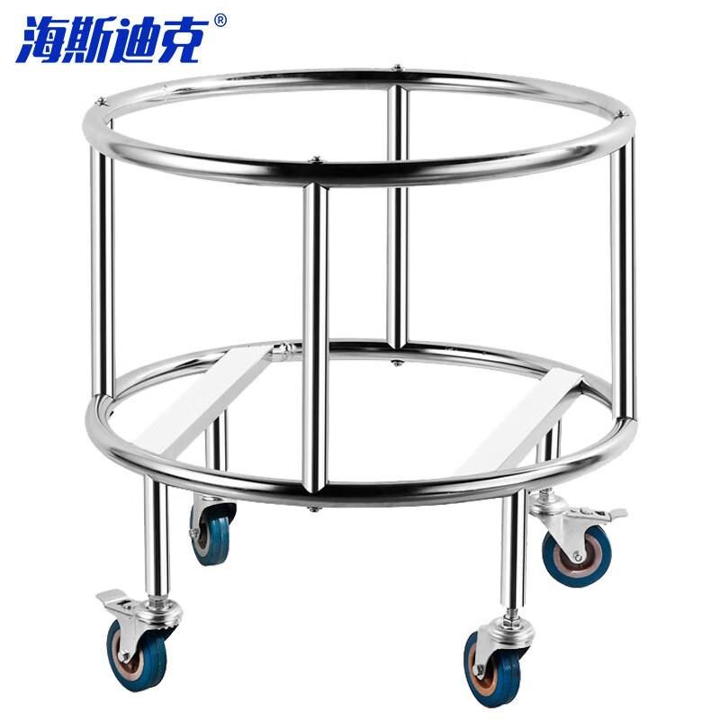 海斯迪克 HKCL-582 不锈钢B汤桶架 食堂工厂保温桶带轮可移动置物