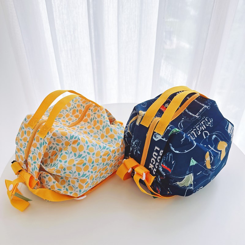 大中小可选折叠环保风琴褶布包手提双肩I单肩旅行神器布袋结实亲