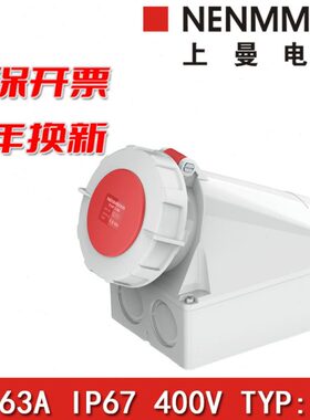 上曼电气NENMMAN防摔工业明装TYP:136墙壁式防水插座63A 5P IP67