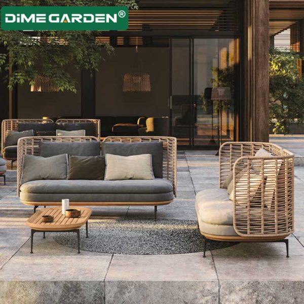 户外沙发柚木藤编庭院别墅花园酒店室外露天阳台沙发茶几组合家具,住宅家具,户外沙发,淘宝优惠券,粉丝福利购,淘宝优惠卷
