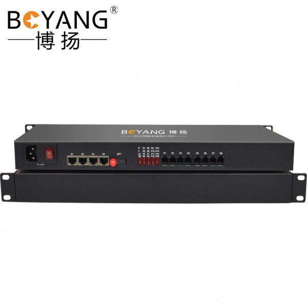 博扬 电话光端机8路电话+4路百兆网络 8路对讲语音+4路物BY-8P4EV