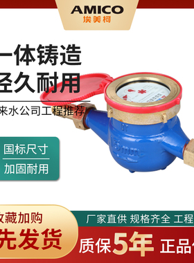 埃美柯097Q水l表4分铁壳旋翼式湿式高温家用自来水数字热水表