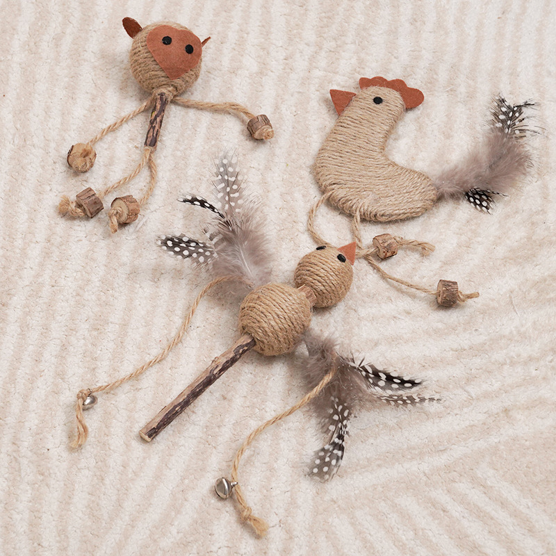 木天蓼磨牙棒猫玩具羽毛逗猫棒