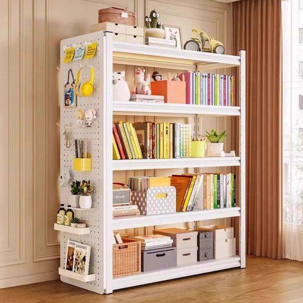 钢制书架落地置物架多层阳台货架家用可调节简易书柜客厅收纳架子,收纳整理,书桌收纳置物架,淘宝优惠券,粉丝福利购,淘宝优惠卷