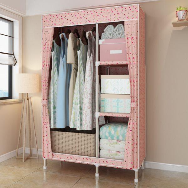 唐堂富柜加厚牛津布衣柜加粗加固25管双人中号组装布衣柜卧室衣柜,住宅家具,简易衣柜,淘宝优惠券,粉丝福利购,淘宝优惠卷