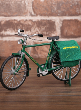 自行车摆件二八大杠复古老式凤凰单车模型玩具酒柜餐厅桌面装饰品