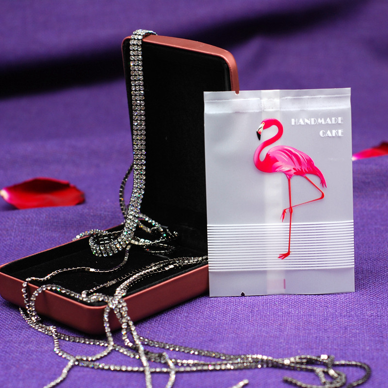 火烈鸟和顽皮豹机封袋雪花酥饼干蛋黄酥花茶奶枣磨砂月饼包装袋