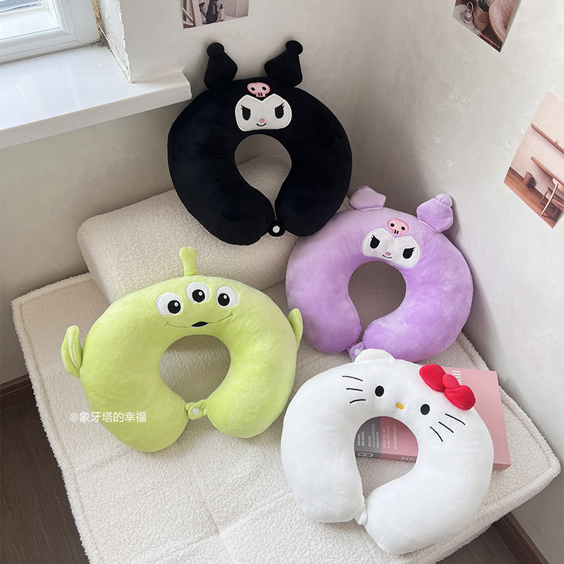 可爱卡通cU型枕护颈枕便携旅行飞机枕车载脖子靠枕学生午睡U枕靠